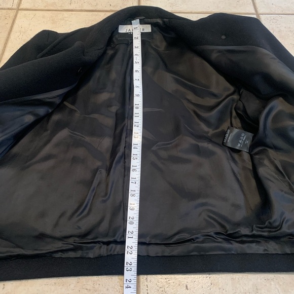 Jaeger London Black 100% Wool Cropped Jacket US 16 - Picture 11 of 12
